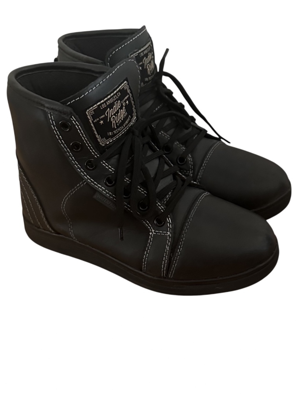 Indie Ridge The Crow Boots Womens Sz 7 Motorcycle Leather Black Waterproof
